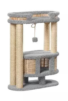 Домик для кошек Фидика, ковролин серый