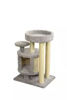 Домик для кошек Эдуська ковролин, серый