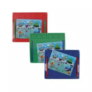 Доска для лепки А5, 148х210 мм, ПЧЕЛКА, цветная, 2 стека, ДЛ-01, (10 шт.)