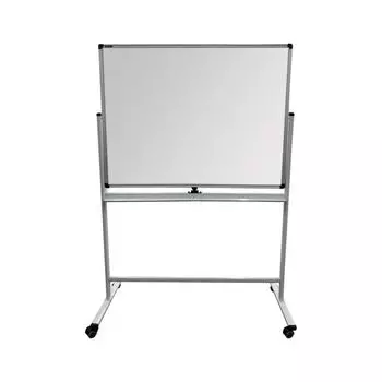 Доска для мела/магнитно-маркерная НА СТЕНДЕ (90х120 см), 2-сторонняя, зеленая/белая, BRAUBERG PREMIUM, 236852