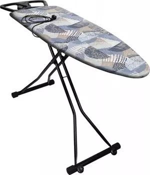 Доска глад. "Nika sport" ,моноблок,хлопок, роз., колесики д/перемещения, 122*40 , абстрактный 1,NS/2