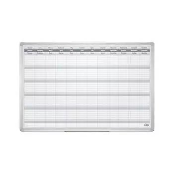 Доска-планинг НА ГОД магнитно-маркерная (60x90 см), алюминиевая рамка, OFFICE, 2х3 (Польша), TP005