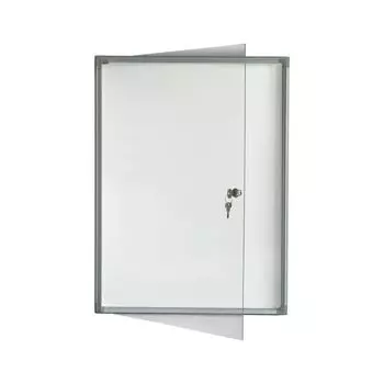 Доска-витрина магнитно-маркерная на 4 листа А4, алюминиевая рамка, замок, OFFICE, 2х3 (Польша), GS44A4