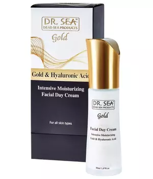 Dr. Sea Интенсивный увлажняющий дневной крем для лица с золотом и гиалуроновой кислотой 50мл