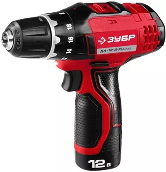 Дрель-шуруповерт Зубр ДА-12-2-Ли КМ3