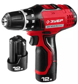 Дрель-шуруповерт Зубр ДА-12-2-Ли КНМ3