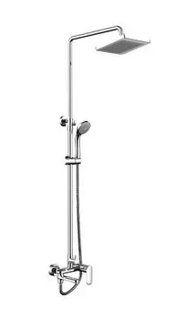 Душевая колонна Bravat Opal со смесителем для ванны, поворотный излив (F6125183CP-A-RUS)