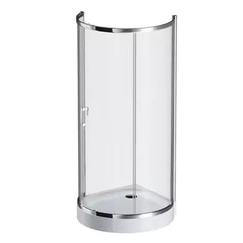 Душевое ограждение 95x95 AM.PM Like Round W83G-333-095CT, стекло прозрачное, проф хром глян