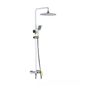 Душевой гарнитур (белый/золото) Bronze de Luxe QUADRO (LT919W)