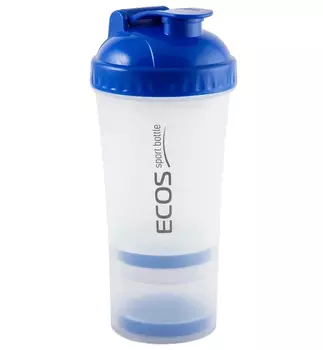 Двухсекционный спортивный шейкер ECOS HBS07, 860мл