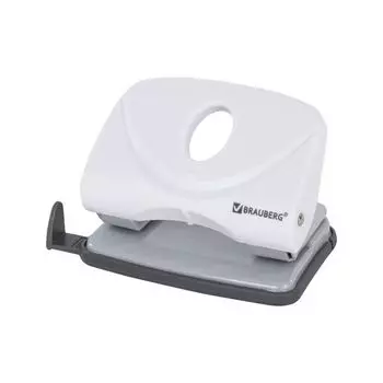 Дырокол BRAUBERG Original, до 20 листов, белый