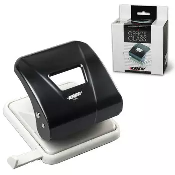 Дырокол LACO (ЛАКО, Германия) с линейкой, большой, на 30 листов, черный, L301