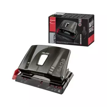 Дырокол MAPED (Франция) "Advanced Metal", металлический средний, на 25 листов, темно-серый, 620311