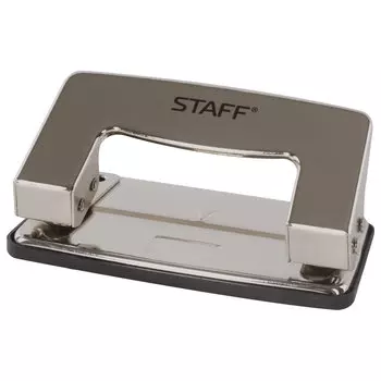 Дырокол металлический STAFF Design, до 10 листов, никель, 226855