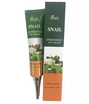 EKEL Крем для кожи вокруг глаз с муцином улитки SNAIL INTENSIVE EYE CREAM, 40мл