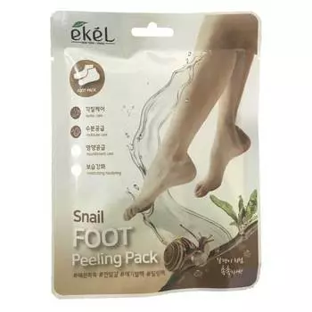EKEL Маска-эксфолиант для ног с улиточным муцином SNAIL FOOT PEELING PACK, 40 г