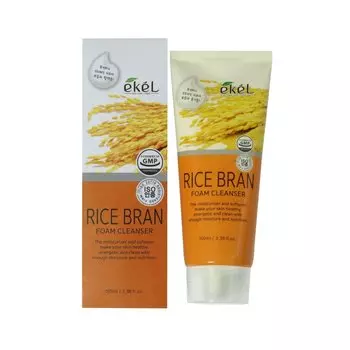 EKEL Нежная пенка для умывания с экстрактом Коричнего риса Rice Bran Foam Cleanser, 100 мл