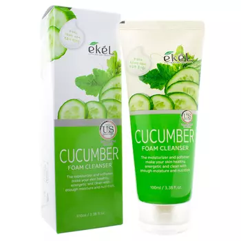 EKEL Пенка для умывания с экстрактом Огурца Cucumber Foam Cleanser, 100 мл