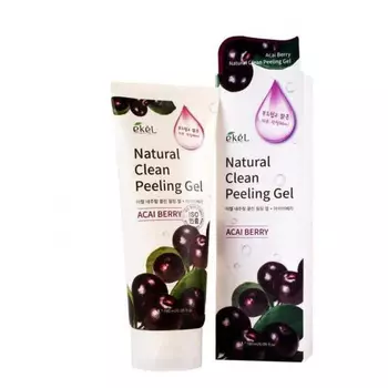 EKEL Пилинг-скатка с экстрактом ягод асаи Natural Clean peeling gel Acai Berry, 180мл