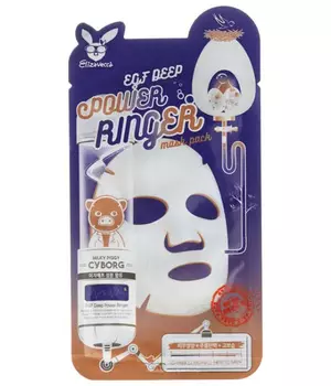 [Elizavecca] НАБОР Тканевая маска для лица ЭПИДЕРМАЛЬНЫЙ ФАКТОР EGF Deep Power Ringer Mask Pack, 10 шт