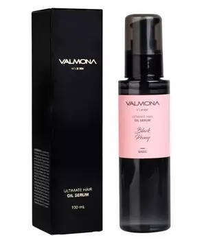 Evas Сыворотка для волос с ароматом чёрного пиона Valmona Ultimate Hair Oil Serum Black Peony, 100 мл