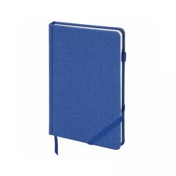 Ежедневник недатированный А5 (138x213 мм) BRAUBERG "Finest", 136 л., кожзам, резинка, синий, 111872