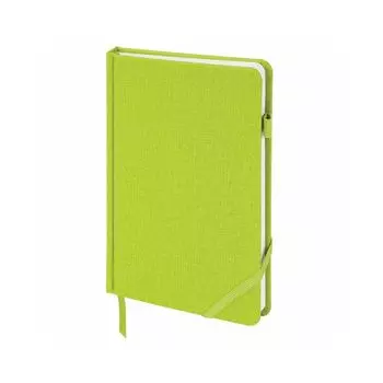 Ежедневник недатированный А5 (138x213 мм) BRAUBERG "Finest", 136 л., кожзам, резинка, зеленый, 111868