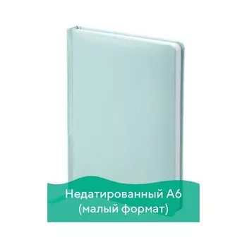 Ежедневник недатированный МАЛЫЙ ФОРМАТ (100x150 мм) А6, BRAUBERG "Profile", 136 л., мятный, 111692