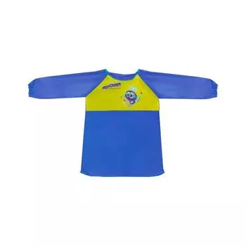 Фартук-накидка с рукавами для труда и занятий творчеством ЮНЛАНДИЯ, 50х65 см, синий, 229185