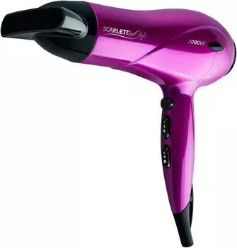 Фен Scarlett SC-HD70I67 2000Вт малиновый/черный