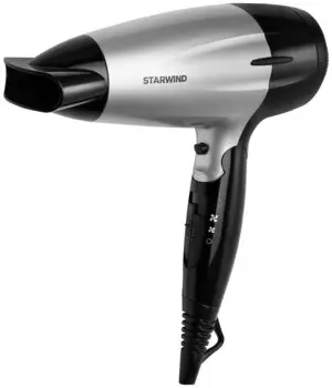 Фен Starwind SHD 6110 2000Вт черный/серебристый
