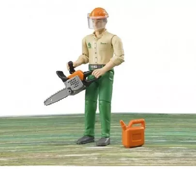 Фигурка Bruder лесозаготовщика с аксессуарами