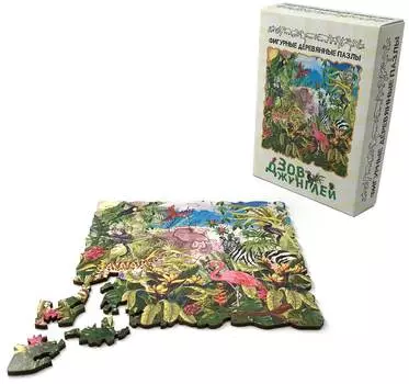 Фигурный деревянный пазл "Зов Джунглей" 8373