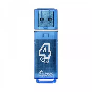 Флэшка Smartbuy USB 2.0 Flash Drive 4GB Glossy series Blue (SB4GBGS-B)