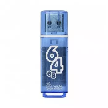 Флэшка Smartbuy USB 2.0 Flash Drive 64GB Glossy series Blue (SB64GBGS-B)