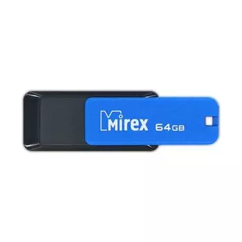 Флешка 64GB Mirex City, USB 2.0, Синий 13600-FMUCIB64