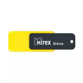 Флешка 64GB Mirex City, USB 2.0, Желтый 13600-FMUCYL64