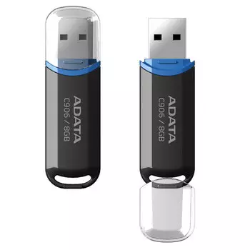 Флешка A-Data 8Gb C906 (AC906-8G-RBK) USB2.0 Black