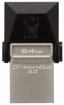 Флешка Kingston 64Gb DataTraveler microDuo (DTDUO3/64GB) USB3.0 черный