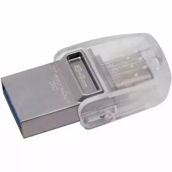 Флешка Kingston 64Gb DataTraveler microDuo (DTDUO3C/64GB) USB 3.0 Silver