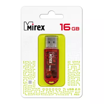 Флешка Mirex 13600-FMURDE16 16GB Elf USB 2.0 Красный