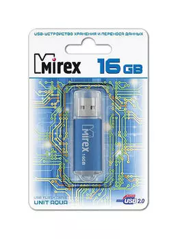 Флешка MIREX UNIT (16 Gb) AQUA