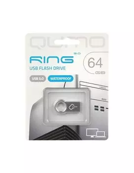 Флешка Qumo Ring 64Gb USB 3.0 Metallic (QM64GUD3-Ring)