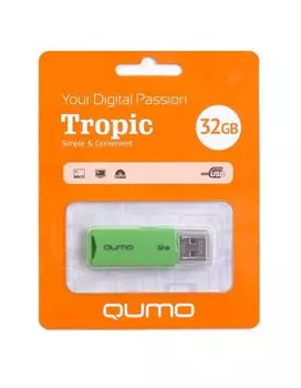 Флешка QUMO USB 2.0 32GB Tropic Green QM32GUD-TRP-Green