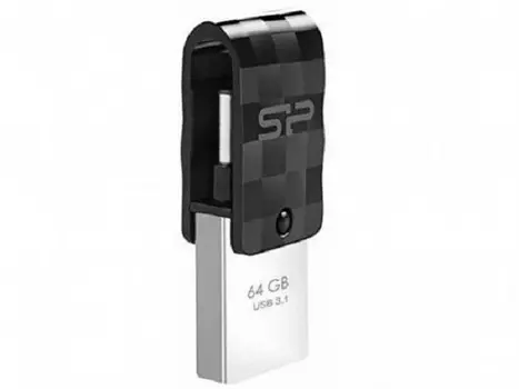 Флешка Silicon Power 128Gb Mobile C31 USB 3.1 / USB Type-C Black SP128GBUC3C31V1K
