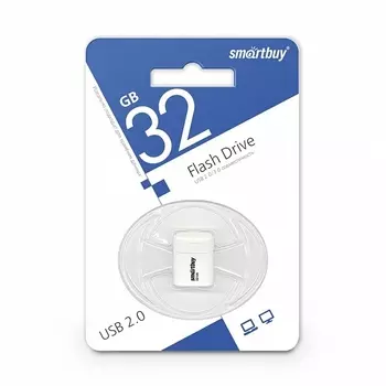 Флешка SmartBuy 32Gb Lara white USB 2.0