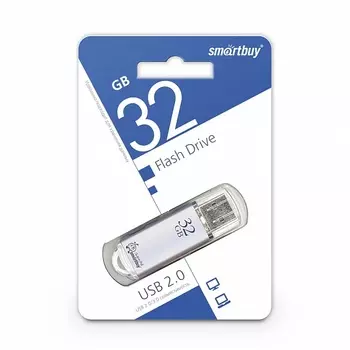 Флешка SmartBuy 32Gb V-Cut silver USB 2.0
