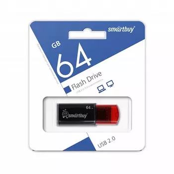 Флешка SmartBuy Click 64GB Black (SB64GBCL-B)
