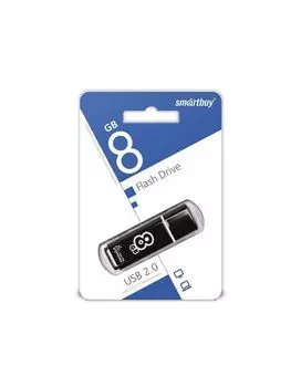 Флешка Smartbuy Glossy 8Gb Black (SB8GBGS-K)