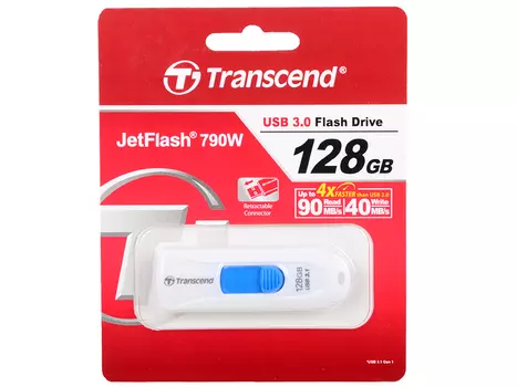 Флешка Transcend JetFlash 790 128Gb (TS128GJF790W)